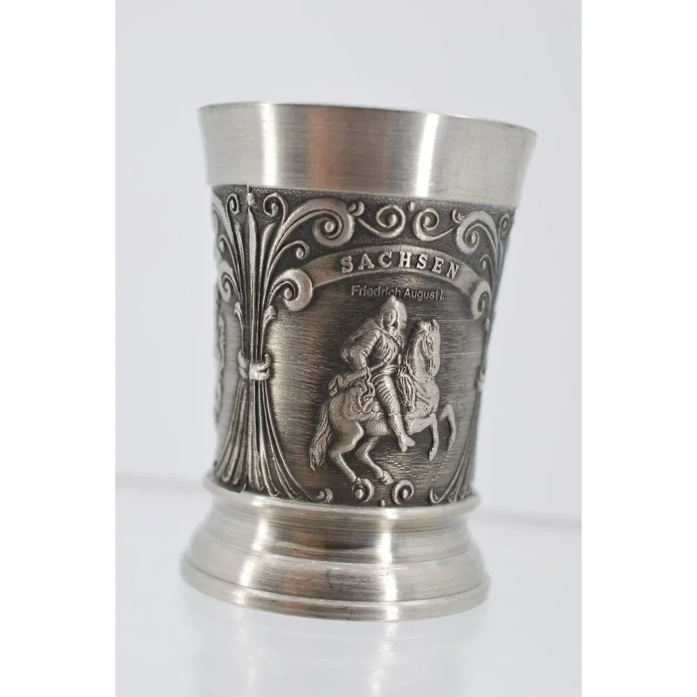 Pair of Fein Zinn 95% Pewter Shot Glasses with Original Box